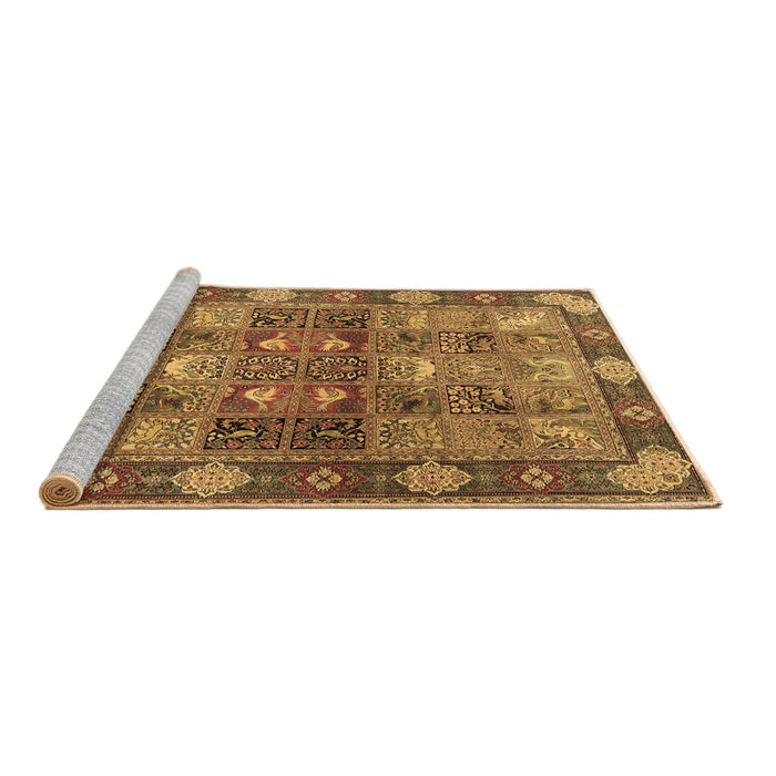 Sideview of Machine Washable Persian Brown Traditional Rug, wshtr1894brn