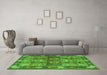 Machine Washable Persian Green Traditional Area Rugs in a Living Room,, wshtr1894grn