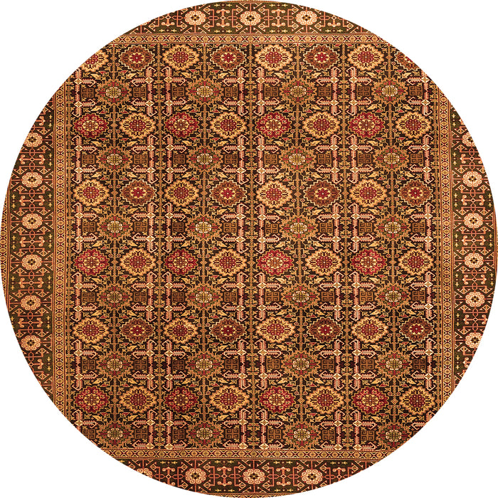 Square Persian Orange Traditional Rug, tr1895org