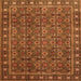 Round Machine Washable Persian Orange Traditional Area Rugs, wshtr1895org