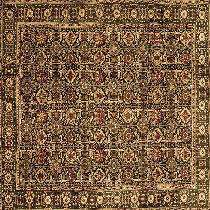 Square Persian Brown Traditional Rug, tr1895brn