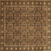 Square Persian Brown Traditional Rug, tr1895brn