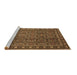 Sideview of Machine Washable Persian Brown Traditional Rug, wshtr1895brn