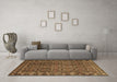 Machine Washable Persian Brown Traditional Rug in a Living Room,, wshtr1895brn