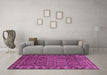 Machine Washable Persian Pink Traditional Rug in a Living Room, wshtr1895pnk