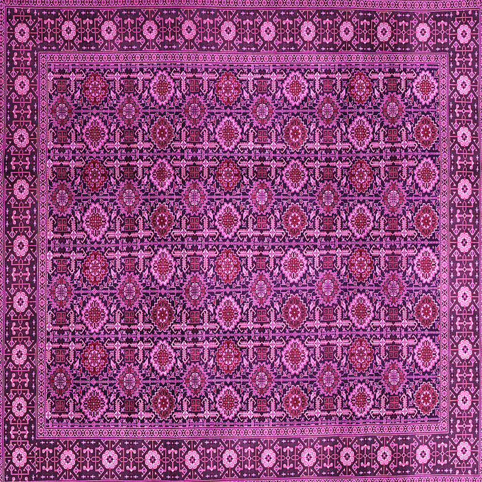 Square Persian Pink Traditional Rug, tr1895pnk