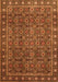 Serging Thickness of Machine Washable Persian Orange Traditional Area Rugs, wshtr1895org