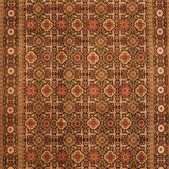 Serging Thickness of Machine Washable Persian Orange Traditional Area Rugs, wshtr1895org