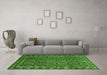 Machine Washable Persian Green Traditional Area Rugs in a Living Room,, wshtr1895grn