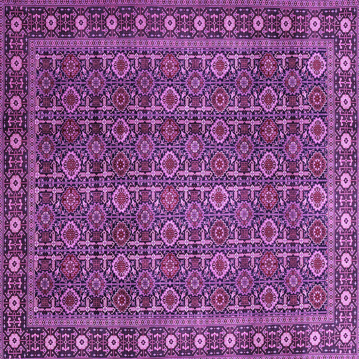 Square Machine Washable Persian Purple Traditional Area Rugs, wshtr1895pur