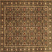 Square Machine Washable Persian Brown Traditional Rug, wshtr1895brn