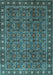 Machine Washable Persian Light Blue Traditional Rug, wshtr1895lblu