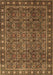 Machine Washable Persian Brown Traditional Rug, wshtr1895brn