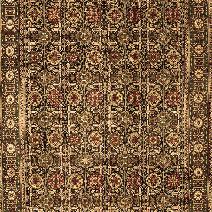 Machine Washable Persian Brown Traditional Rug, wshtr1895brn