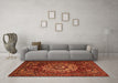 Machine Washable Persian Orange Traditional Area Rugs in a Living Room, wshtr1896org