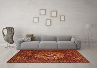 Machine Washable Persian Orange Traditional Rug, wshtr1896org