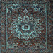 Square Persian Light Blue Traditional Rug, tr1896lblu
