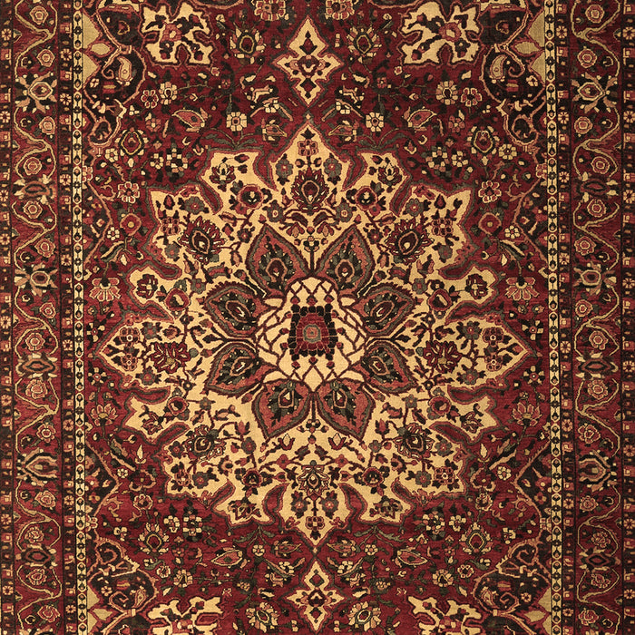 Machine Washable Persian Brown Traditional Rug, wshtr1896brn