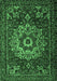 Machine Washable Persian Emerald Green Traditional Area Rugs, wshtr1896emgrn