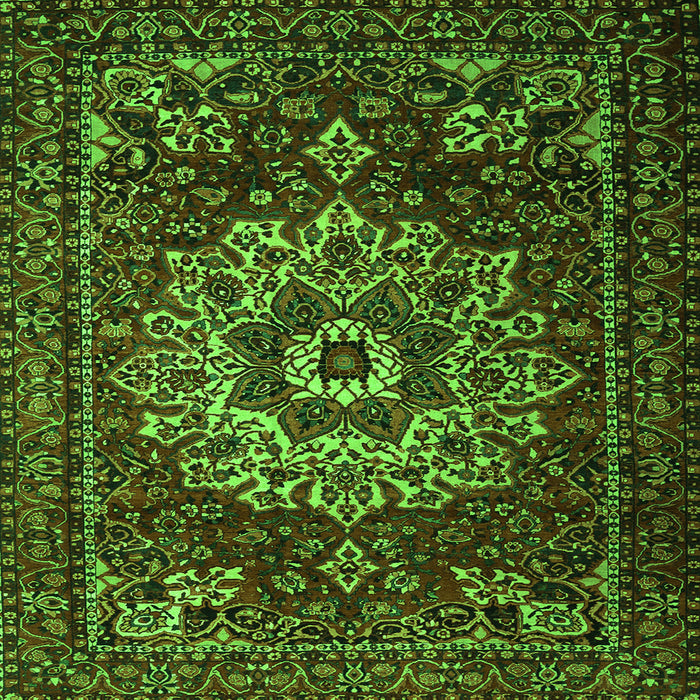 Serging Thickness of Persian Green Traditional Rug, tr1896grn