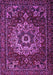 Machine Washable Persian Purple Traditional Area Rugs, wshtr1896pur