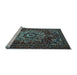 Sideview of Machine Washable Persian Light Blue Traditional Rug, wshtr1896lblu