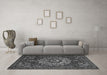 Machine Washable Persian Gray Traditional Rug in a Living Room,, wshtr1896gry