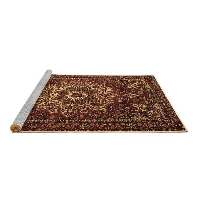 Sideview of Machine Washable Persian Brown Traditional Rug, wshtr1896brn