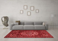 Machine Washable Persian Red Traditional Rug, wshtr1896red