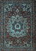 Machine Washable Persian Light Blue Traditional Rug, wshtr1896lblu