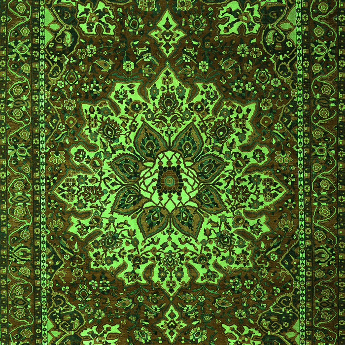 Serging Thickness of Machine Washable Persian Green Traditional Area Rugs, wshtr1896grn