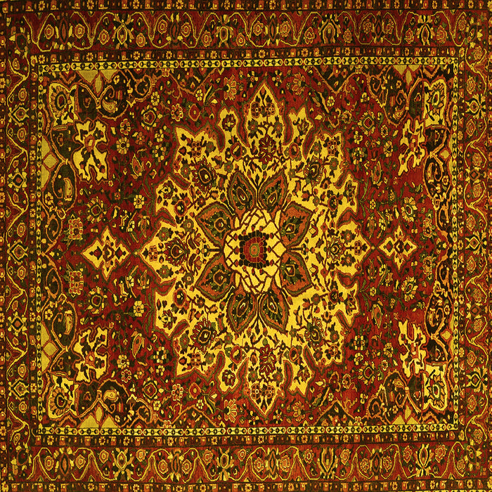 Square Persian Yellow Traditional Rug, tr1896yw