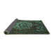 Sideview of Persian Turquoise Traditional Rug, tr1896turq