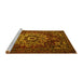 Sideview of Machine Washable Persian Yellow Traditional Rug, wshtr1896yw