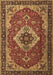 Machine Washable Persian Brown Traditional Rug, wshtr1897brn