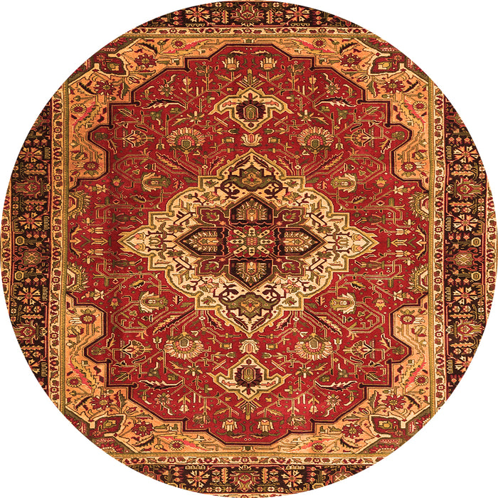 Square Persian Orange Traditional Rug, tr1897org