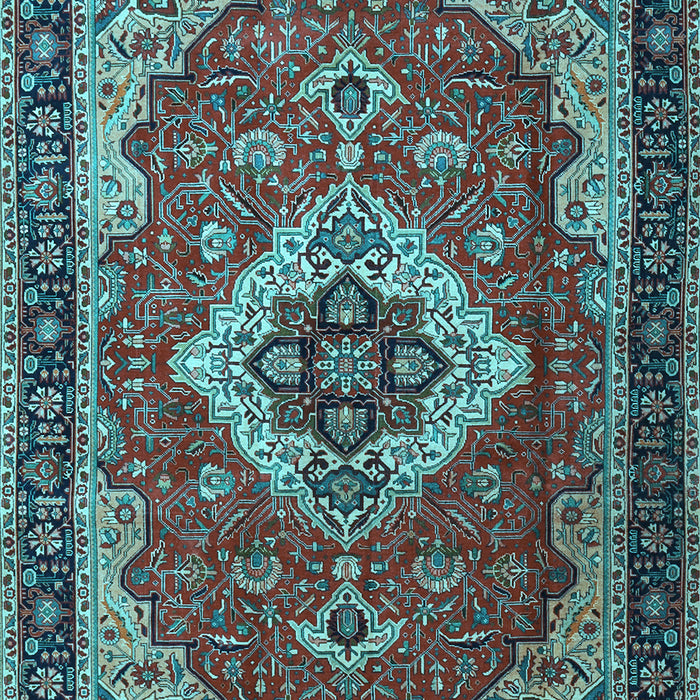 Machine Washable Persian Light Blue Traditional Rug, wshtr1897lblu