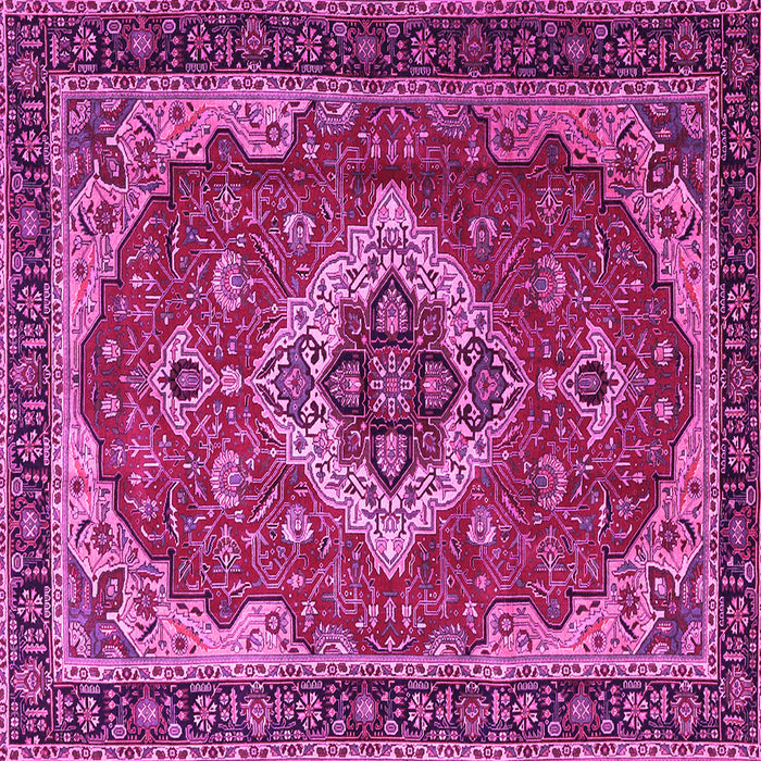 Square Persian Pink Traditional Rug, tr1897pnk