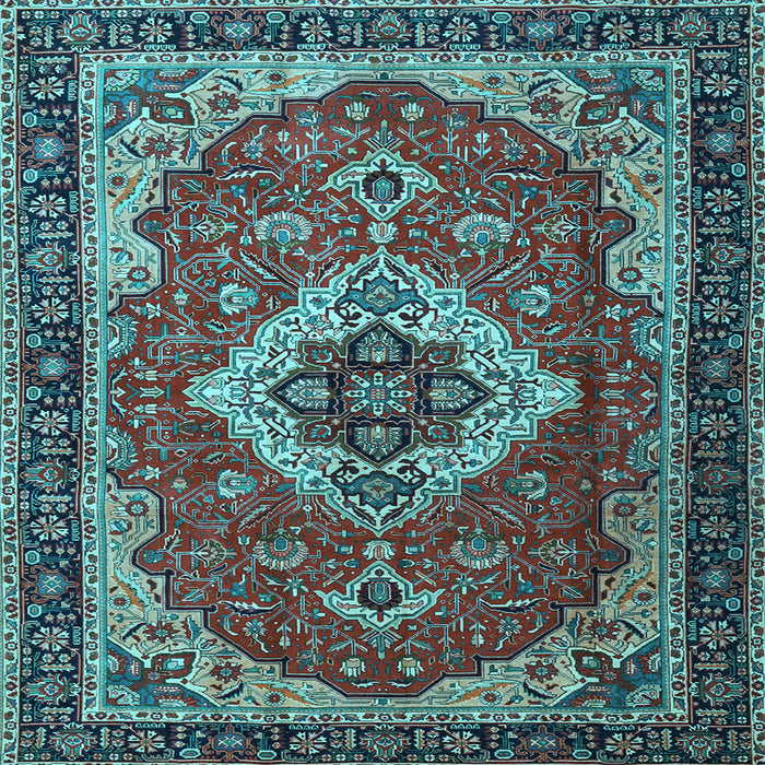 Square Persian Light Blue Traditional Rug, tr1897lblu