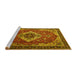 Sideview of Machine Washable Persian Yellow Traditional Rug, wshtr1897yw