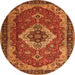 Machine Washable Persian Orange Traditional Area Rugs, wshtr1897org