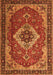 Serging Thickness of Machine Washable Persian Orange Traditional Area Rugs, wshtr1897org