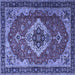 Square Persian Blue Traditional Rug, tr1897blu