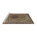 Sideview of Machine Washable Traditional Bakers Brown Rug, wshtr1898