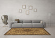 Machine Washable Persian Brown Traditional Rug in a Living Room,, wshtr1898brn