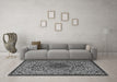 Machine Washable Persian Gray Traditional Rug in a Living Room,, wshtr1898gry