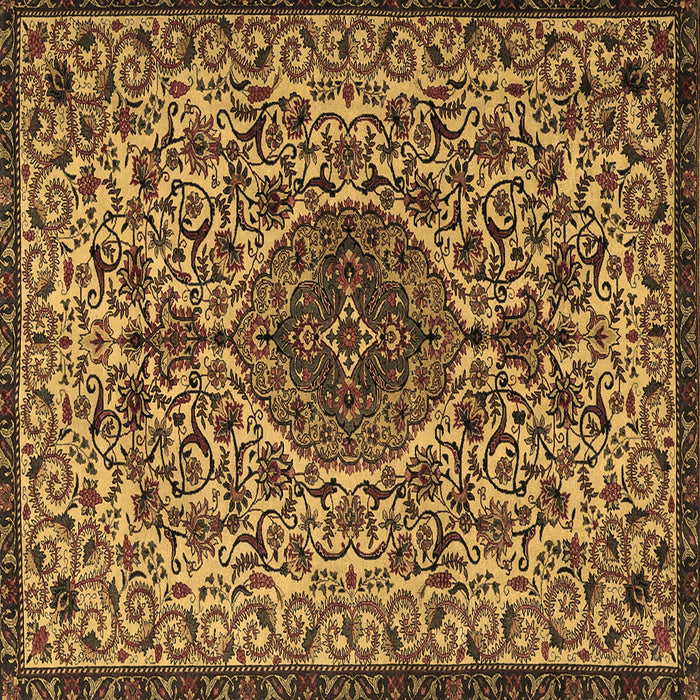 Square Machine Washable Persian Brown Traditional Rug, wshtr1898brn