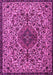 Machine Washable Persian Pink Traditional Rug, wshtr1898pnk