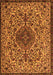 Serging Thickness of Machine Washable Persian Orange Traditional Area Rugs, wshtr1898org