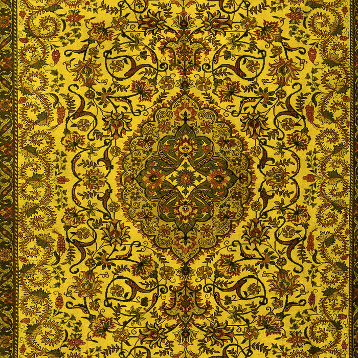 Machine Washable Persian Yellow Traditional Rug, wshtr1898yw